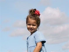 Name It hårklemme med spiced coral blomst